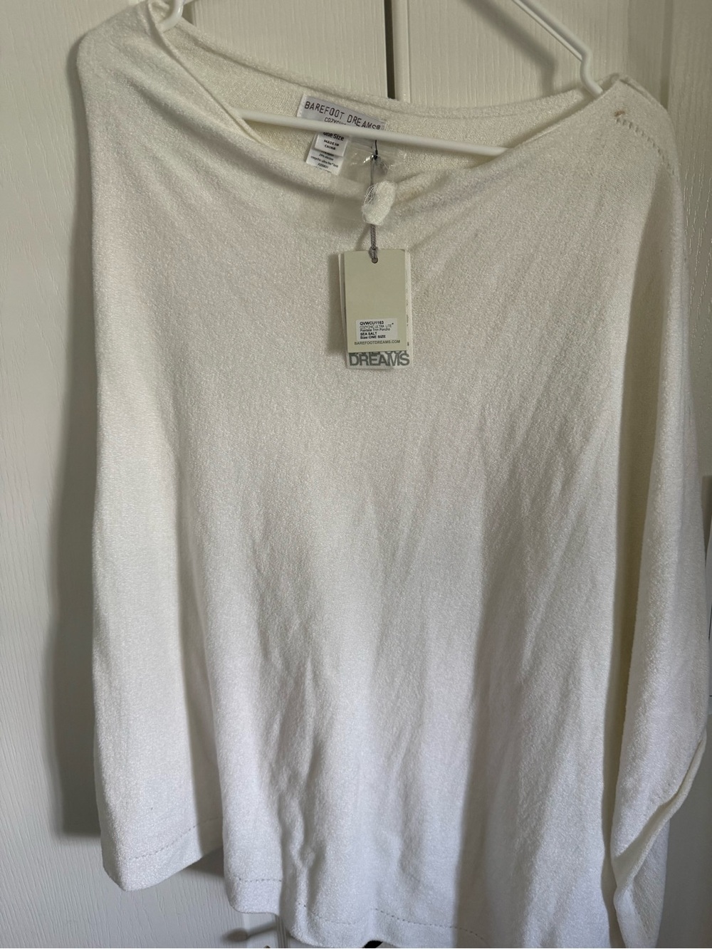 Barefoot Dreams Ivory Lightweight Boatneck Pullover